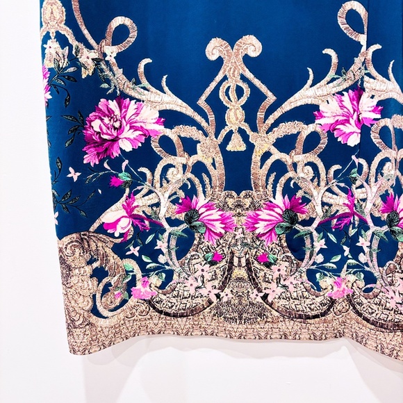 ROBERTO CAVALLI Green and pink floral dress - Picture 5 of 10